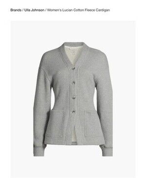 Ulla Johnson Lucian Cotton Fleece Cardigan Size Small